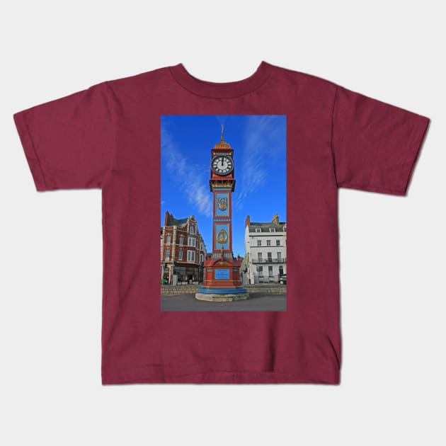 Jubilee Clock Tower, Weymouth, January 2023 Kids T-Shirt by RedHillDigital